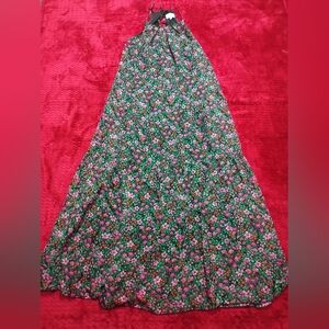 MELLODAY Blue A-Line Pleated Maxi Dress Casual(New No Tag)